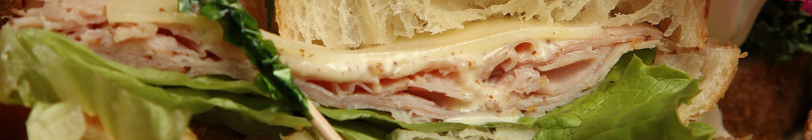 Eating Deli Sandwich at Gourmet Galley Stamford restaurant in Stamford, CT.
